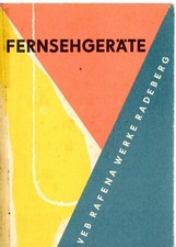 RAFENA WERKE Prospekt FERNSEHGERÄTE START PATRIOT CLUB STADION RFT TV Broschüre