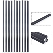 10 Pack Set 2020 Black T-Slot Aluminum Extrusion For CNC 3D Printer - 10X 1M