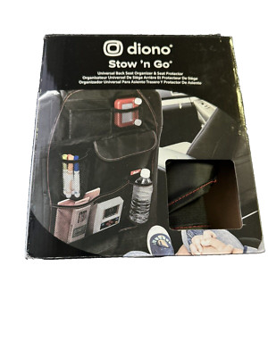 Diono Stow 'n Go Car Back Seat Organizer for Kids, Kick Mat Back Seat Protector