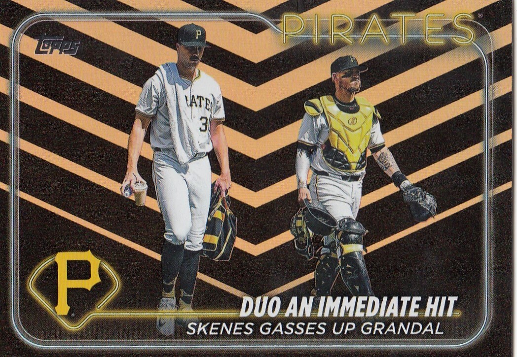 PAUL SKENES GRANDAL TOPPS UPDATE HALLOWEEN HOLIDAY FOIL RC PIRATES #US160 2024