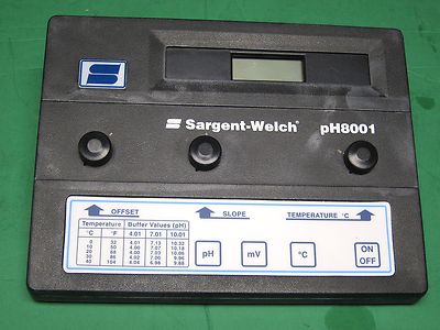 SARGENT-WELCH Ph METER MODEL 8001 LAB TEST NEEDS PROBES