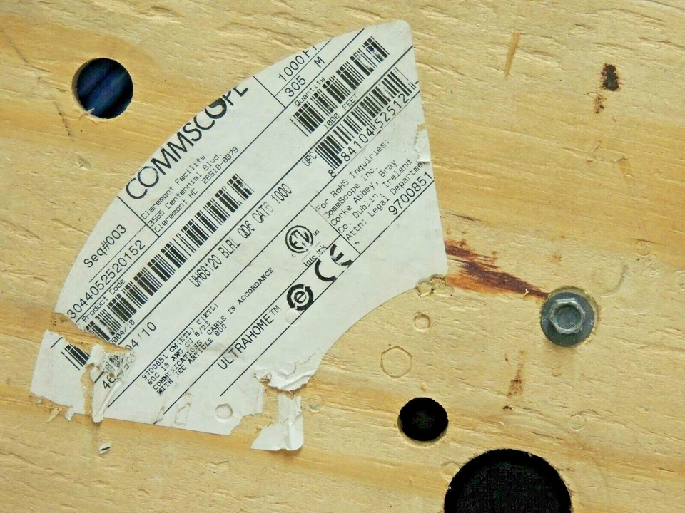 Commscope UH68120 Siamese RG 6, Non-plenum, Quad Shield w/ Twisted Pair  1000 ft - Image 2 of 4