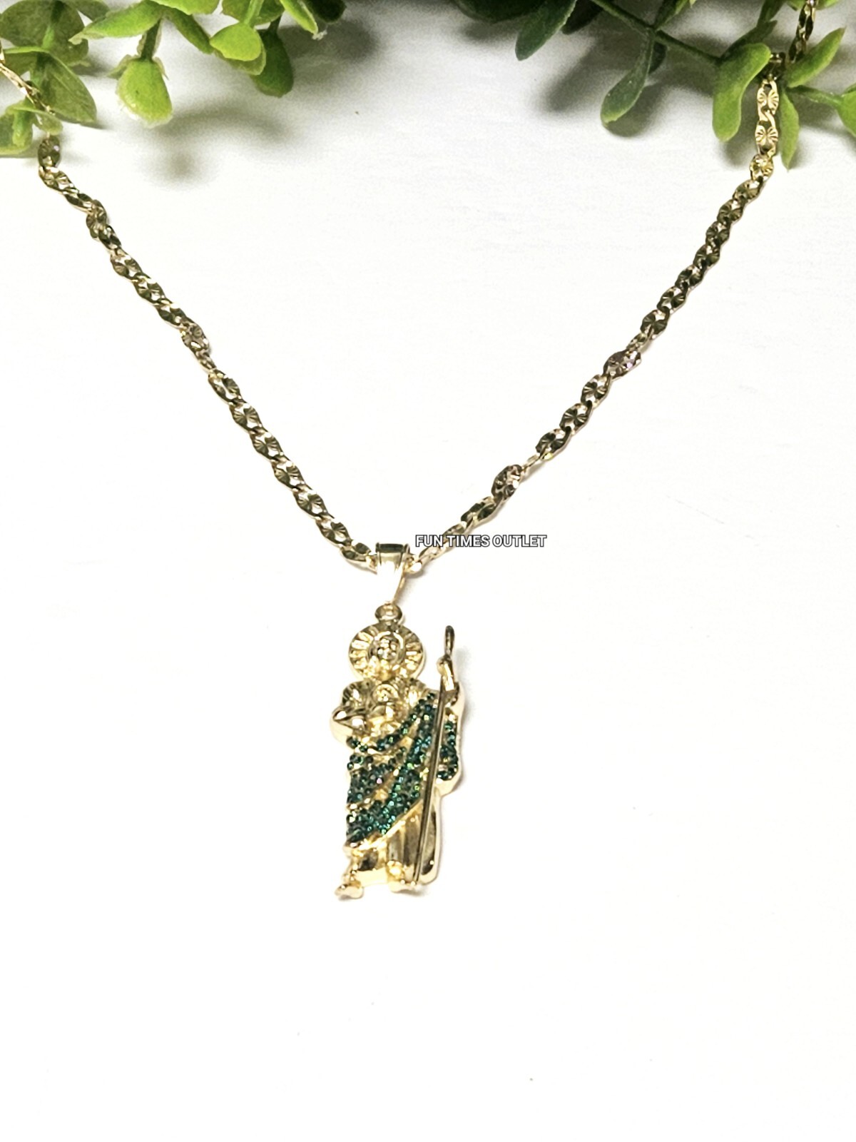 San Judas Tadeo Cadena Medalla Saint Jude Necklace Gold Plated Oro ...