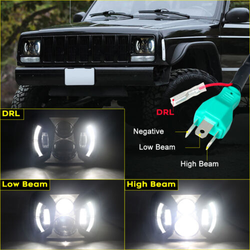 For Freightliner MT-35 MT-45 & MT-55 Stepva 5x7" / 7X6" LED Headlight Lamp w/DRL - Picture 12 of 12
