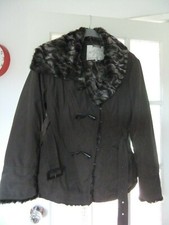 Chocolate Colour Jacket Furry Trims And Belt And Pockets.by John Rocha.size 18