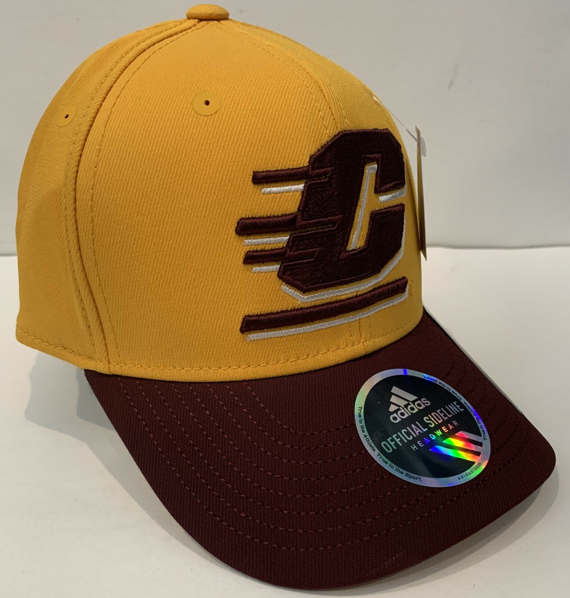 ⭐︎ New Adidas Central Michigan Chippewas Mens Sideline Flex Hat -S/M