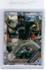 DOMINGO ACEVEDO 2019 BOWMAN CHROME DRAFT SAPPHIRE REFRACTOR YANKEES K3