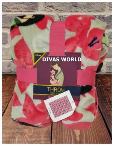 Disney Fleece Throw Princess Mulan Soft Blanket 120cm x150cm Gift NEW Primark