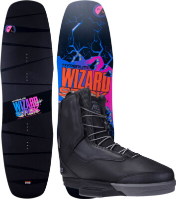 HYPERLITE Wakeboard Set Wakeboardbindung WIZARDSTICK 157 2024 inkl. M60 Boots