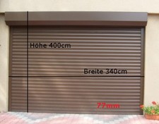 Rolltor 77mm NACH MAß bis 3400 x bis 4000mm Carport Garagentor ( Sektionaltor )