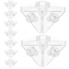 10 Pcs Clear Display Case Corner Brackets Stand Angle Acrylic Brace