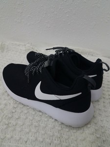 black shoes with white sole