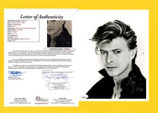 David Bowie Signed JSA LOA Autographed 8X10 Photo Autograph COA w/Date 1987
