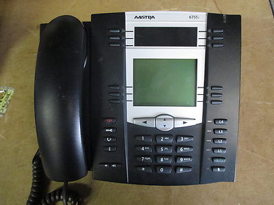 Aastra 6755i VOIP Telefoon Telephone Phone PoE Handset Black Zwart 4-lines