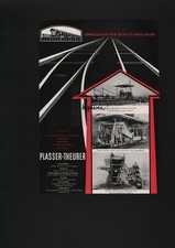 VIENA, publicidad 1960, Plasser & Theurer portacargas máquinas de construcción ferroviaria