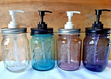 BALL Mason Jar SOAP & LOTION PUMP DISPENSER Glass GIFT Country Farmhouse