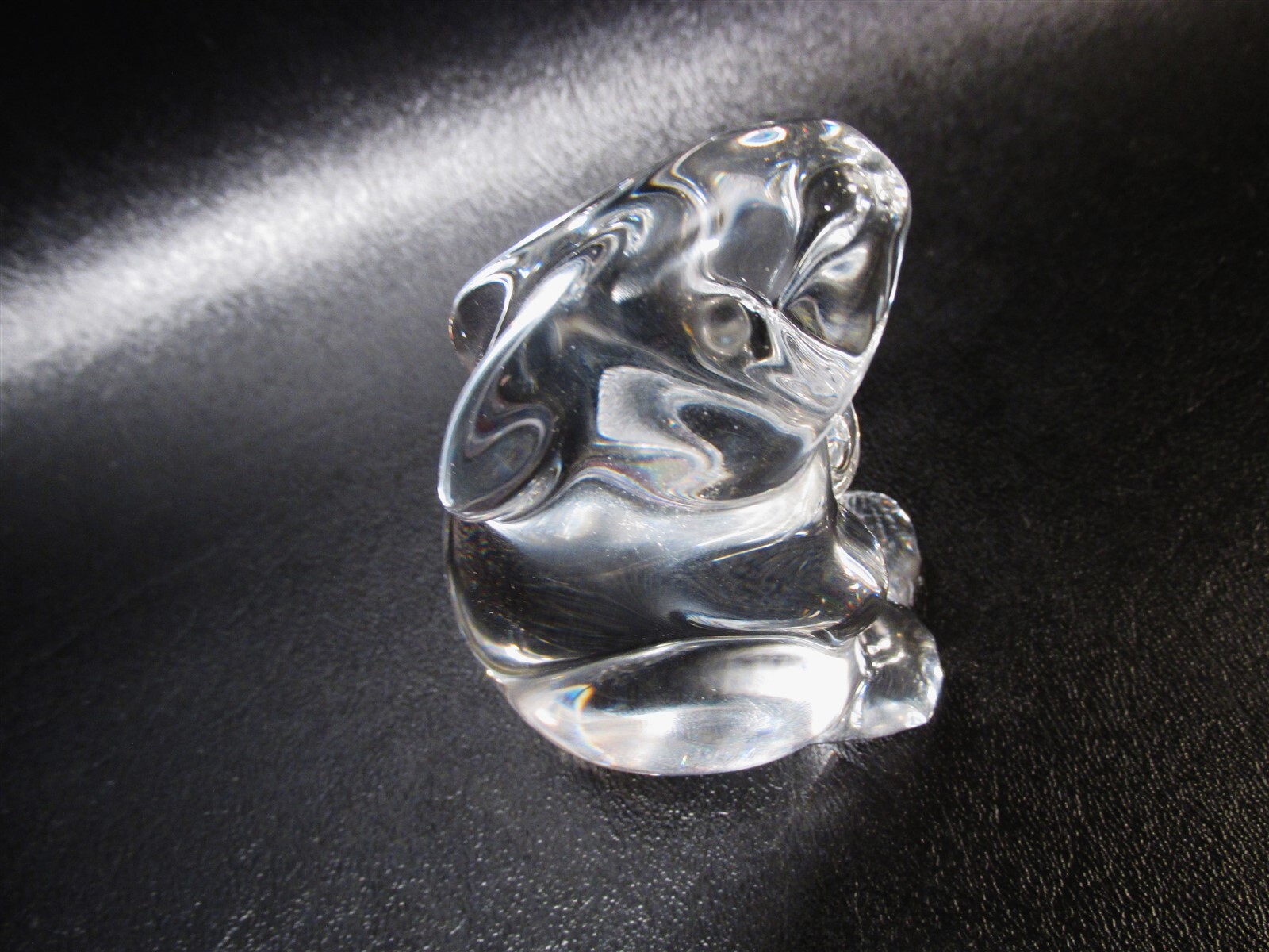 Baccarat Crystal France Rabbit Bunny Paperweight Figurine Hand Cooler FREE SHIP