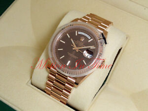 rolex presidential rose gold chocolate face