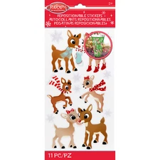 Scrapbooking Crafts Stickers Jolees Christmas Rudolph Clarice Repositionable 