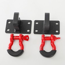 Pair Heavy Duty Front Tow Hooks w/ 3/4 D-Ring For Dodge Ram 2500/3500 2010-2020