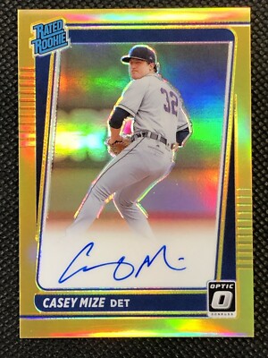 2021 Donruss Optic Rated Rookies Signatures Gold RC #RRS-CM Casey Mize /10