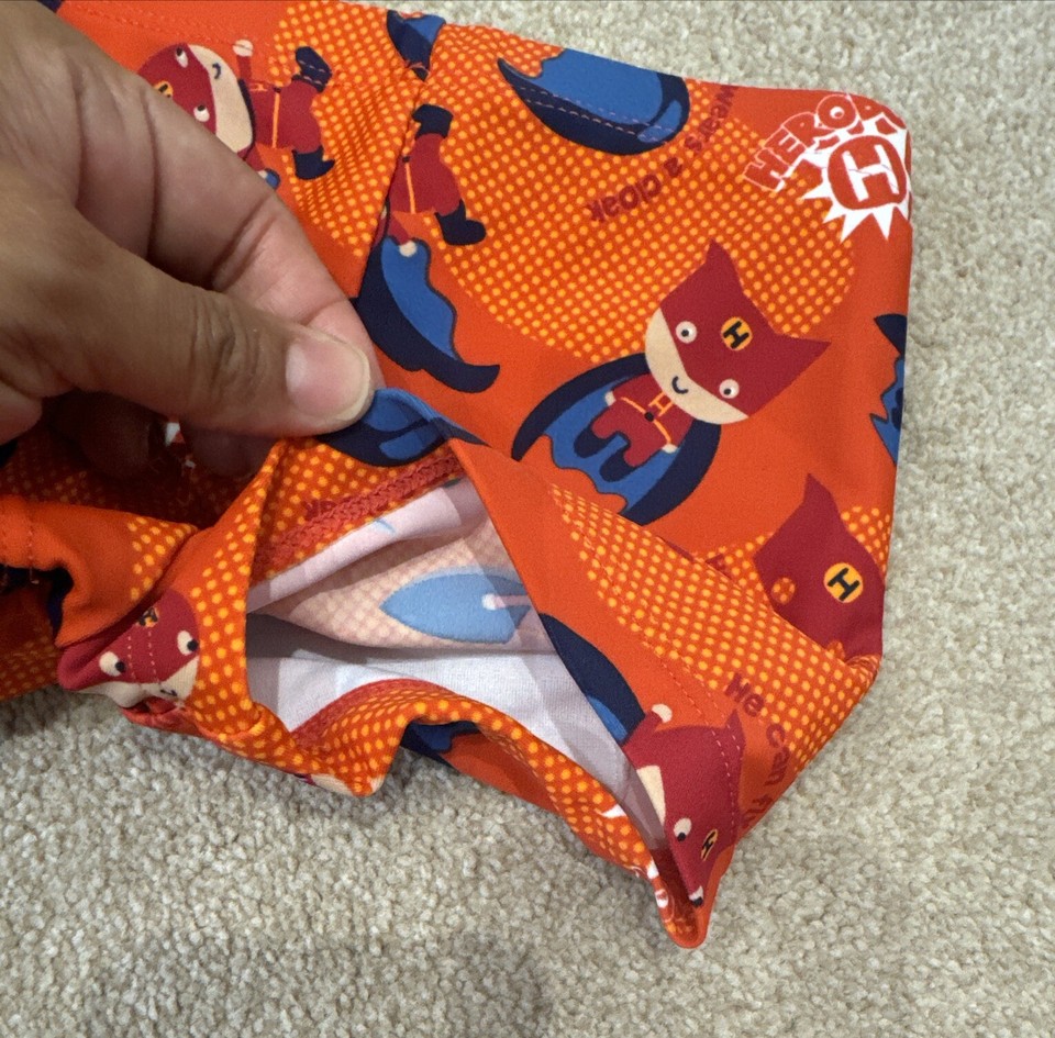 Mother are Baby Boys Orange Swim Shorts Size 1218 Months eBay