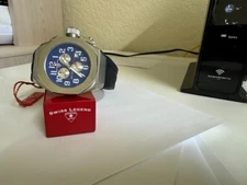 Men's Swiss Legend 10542-03 Trimix Diver Chronograph Blue dial Watch