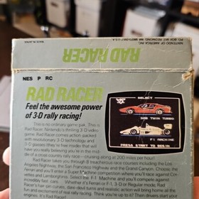 Rad Racer Nintendo NES Box No Istruzioni Pulito Testato Funzionante