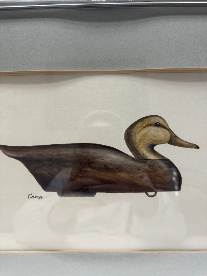 Приманка для водоплавающих птиц George Camp с надписью яйцо темпера принт в рамке 17 x 14 дюймов - Изображение 2 из 4