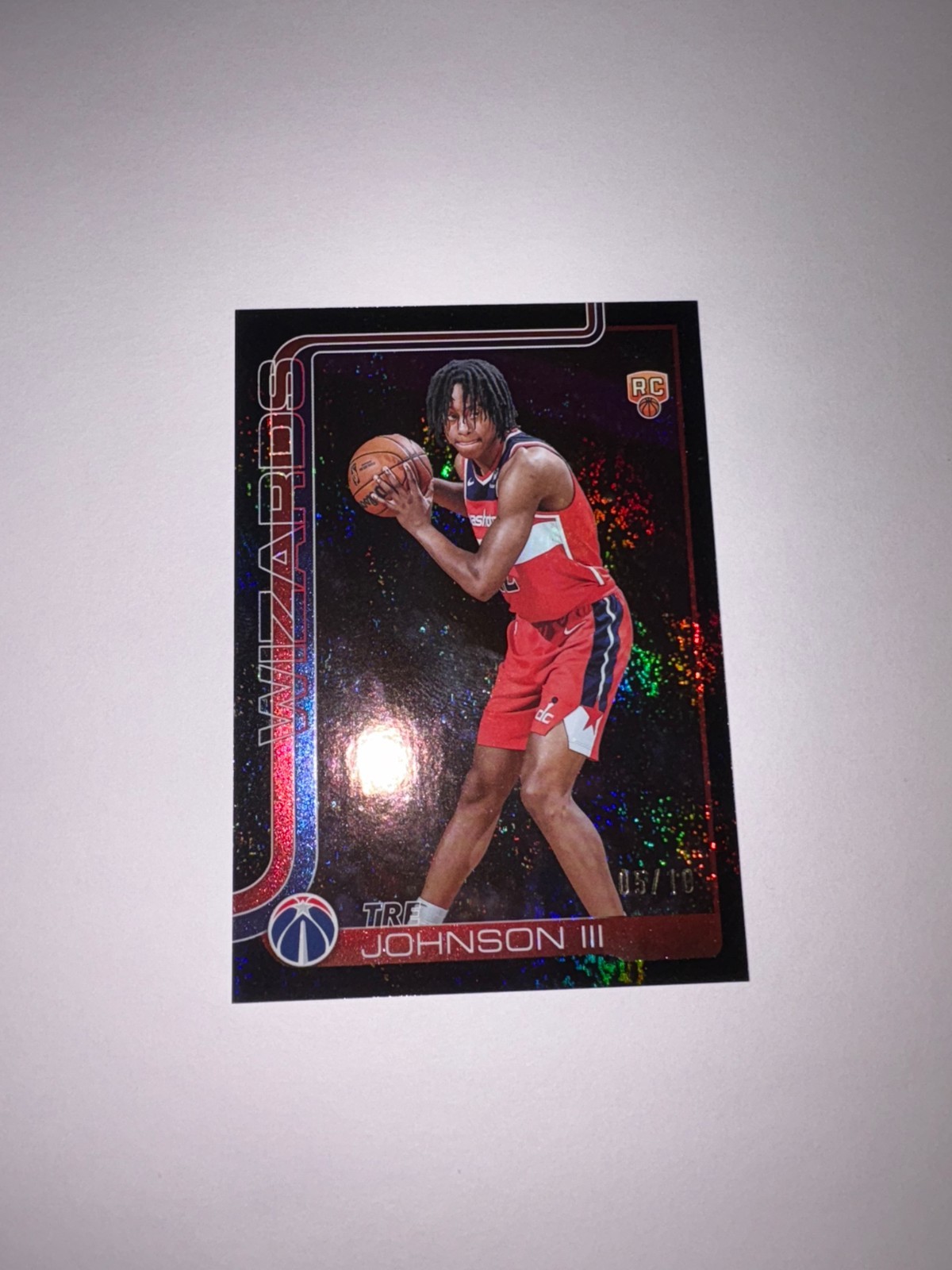 Tre Johnson III 2025-26 Topps #206 Rookie Black Holofoil 5/10