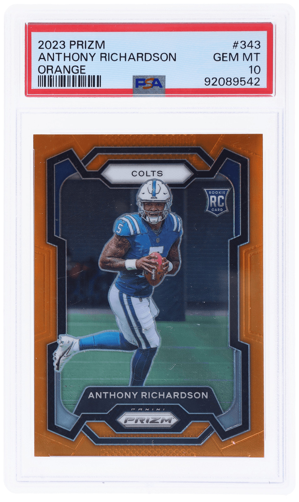 2023 Panini Prizm Anthony Richardson Orange Prizm #343 /249 PSA 10 Rookie RC