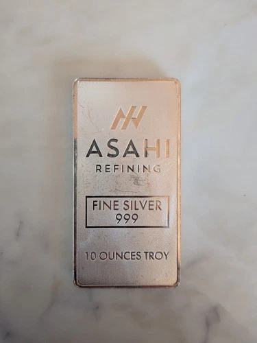 10 oz asahi .999 fine silver bar