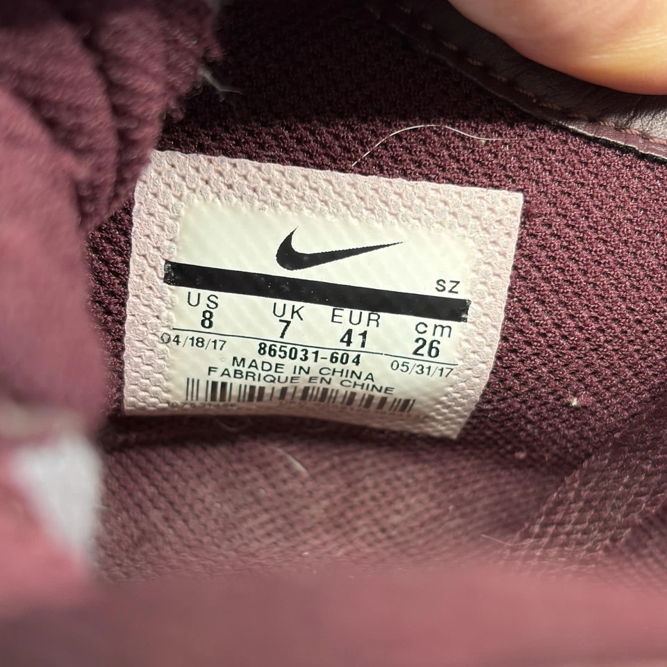 Nike ACG Botas de Cuero para Hombres 8 Borgoña Medio Top Trail Senderismo Y2K De Colección Foto 2 de 4