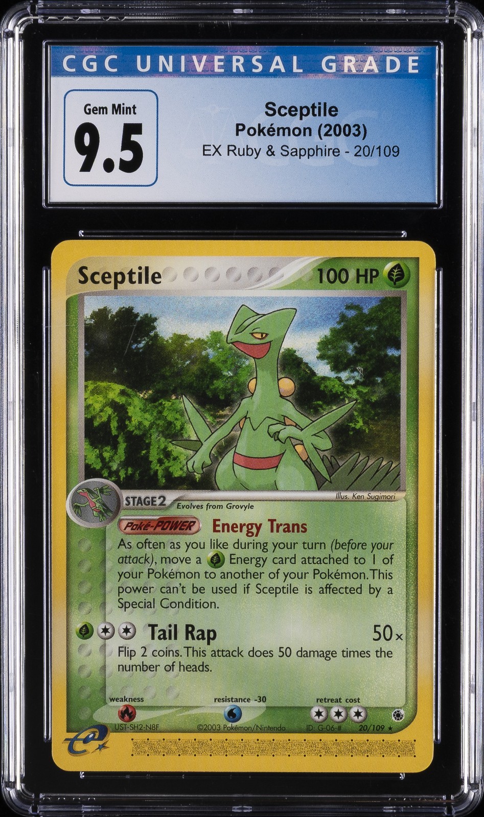 2003 RUBY & SAPPHIRE #20 SCEPTILE CGC 10 GEM MINT