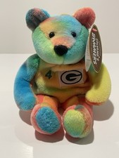 Brett Favre Beanie Baby Salvino's Bammers Green Bay Packers 4 Tie-Dye Football