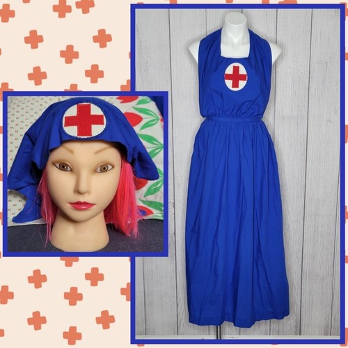 Historical Civil War Reenactment Medic Nurse's Apron and Headscarf Set