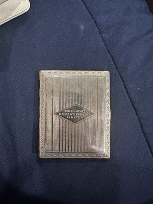 Vintage Evans USA Cigarette Case Engraved Compliments Molson's Brewery Limited