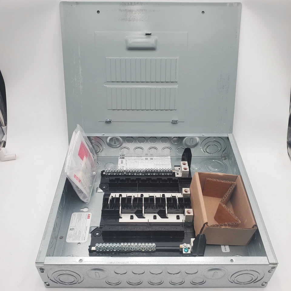 Centro de carga interior neutro enchufable ABB/GE 125 amperios 14 espacios 28 circuitos Foto 4 de 4