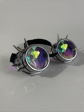 Steampunk Rainbow Kaleidoscope Goggles Horror Cosplay Clubwear Party Glasses