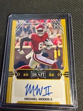 2022 Leaf Draft Autographed Gold Michael Woods II #BA-MW2