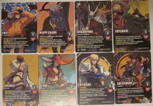 UniVersus CCG Guilty Gear Strive All 8 Characters May Ky Sol I-No Bridget NM