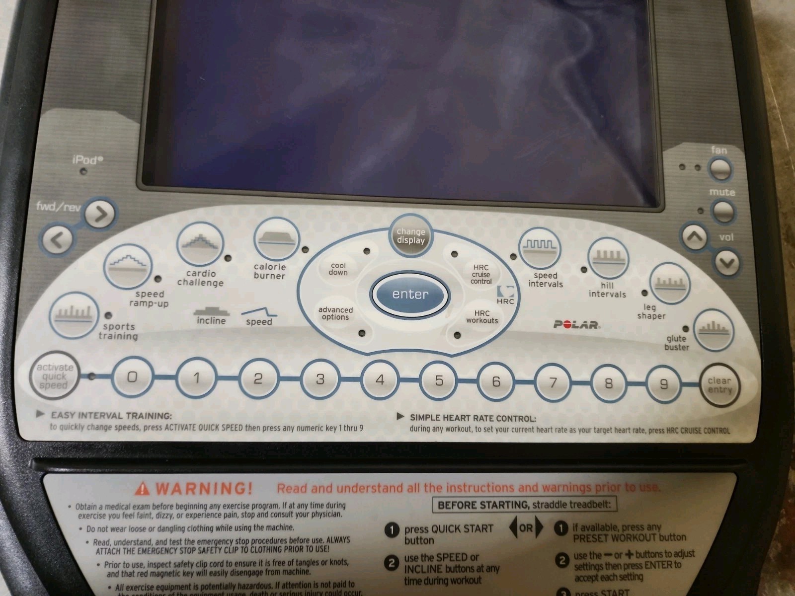 Console display True Fitness per tapis roulant CS800 foto 2