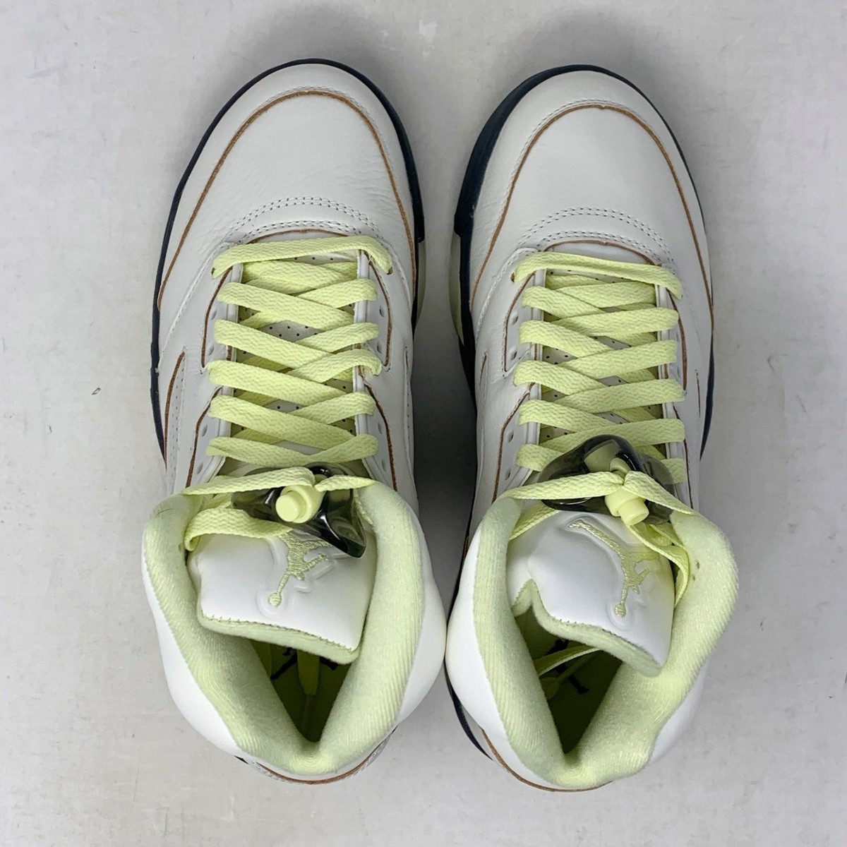 Air Jordan 5 'Luminous Green' White Sneakers, Size 7.5 BNIB IM7592
