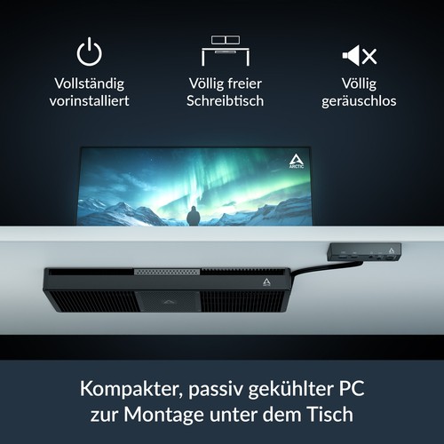 ARCTIC Senza 5700G Pro Mini PC Windows 11 Pro 1TB 32GB passiv Computer AMD Ryzen - Photo 3/11