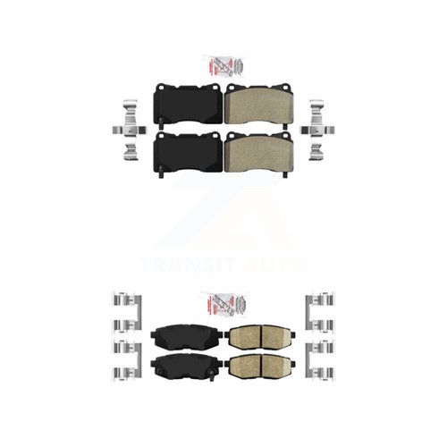 AmeriBRAKES KNF-101553 Brake Pad Sets 4-Wheel Set Front & Rear for Subaru BRZ 17 - Picture 1 of 12