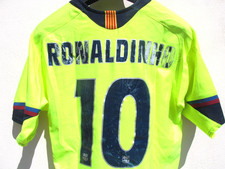 MAGLIA SHIRT CAMISETA CALCIO BARCA BARCELLONA RONALDINHO 10 TG M