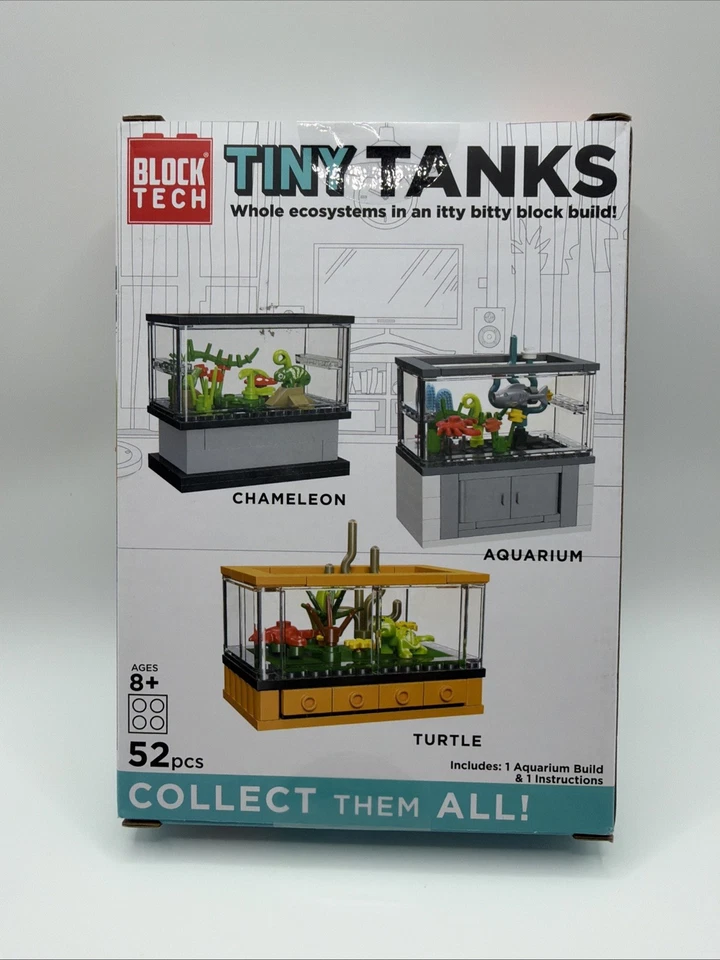 NEW, TINY TANKS AQUARIUM 52 PCS BLOCK SET, BLOCK TECH - Image 2 of 2