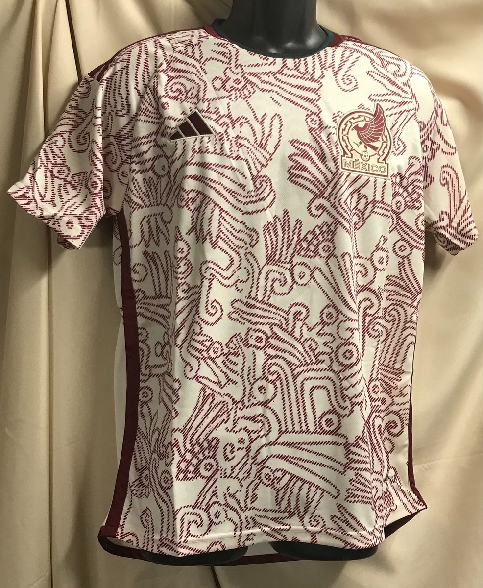 Adidas Mexico Away World Cup Soccer Jersey Men's Sz S Burgundy
