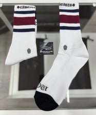 Size Large 9-13 US - Chrome Hearts Miami Socks ' White '  NEW 
