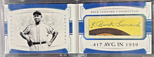 HOF BUCK LEONARD 2018 NATIONAL TREASURES CUT SIGNATURE BOOKLET /20. NEGRO LEAGUE